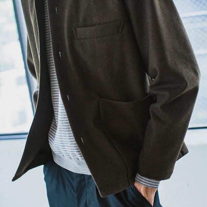 136307997 STILL BY HAND / KN0784 ボーダークルーネックセーター - Brown 02