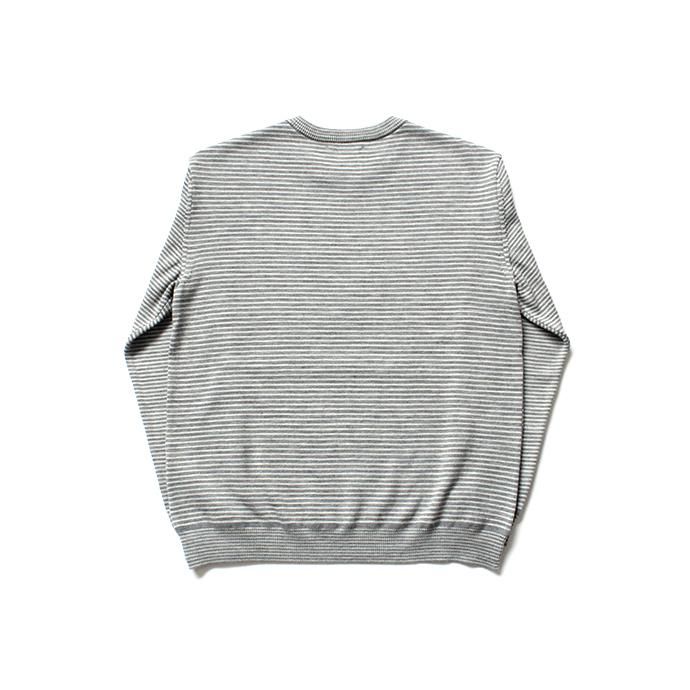 136308026 STILL BY HAND / KN0784 ボーダークルーネックセーター - Grey 02