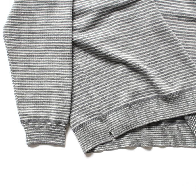 136308026 STILL BY HAND / KN0784 ボーダークルーネックセーター - Grey 02