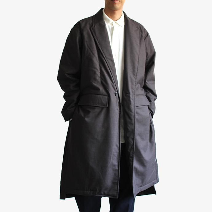 136327462 THEE(シー)/ WT-CO-02 padded gown coat 中綿入りガウンコート - Brown 02