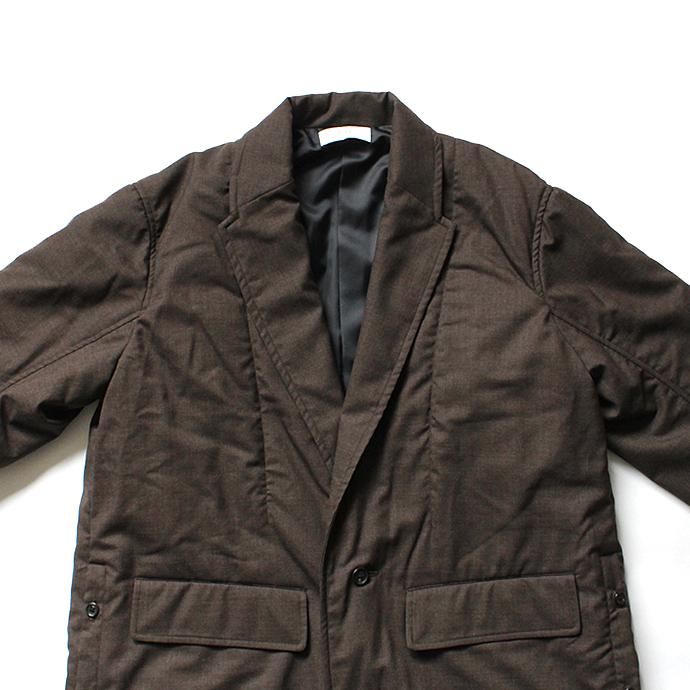 136327462 THEE(シー)/ WT-CO-02 padded gown coat 中綿入りガウンコート - Brown 02