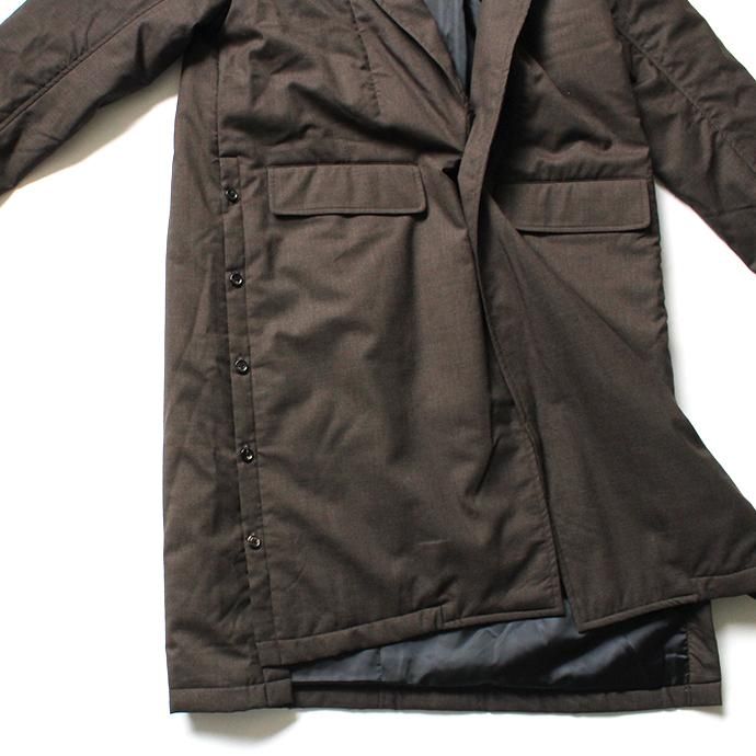 136327462 THEE(シー)/ WT-CO-02 padded gown coat 中綿入りガウンコート - Brown 02