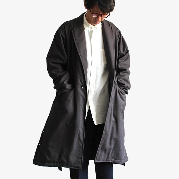 136327462 THEE(シー)/ WT-CO-02 padded gown coat 中綿入りガウンコート - Brown 02