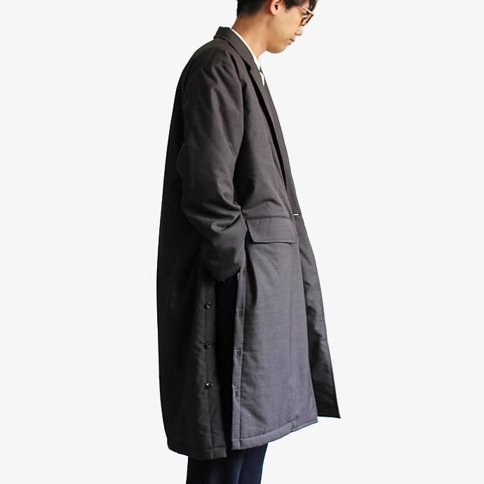 136327462 THEE(シー)/ WT-CO-02 padded gown coat 中綿入りガウンコート - Brown 02