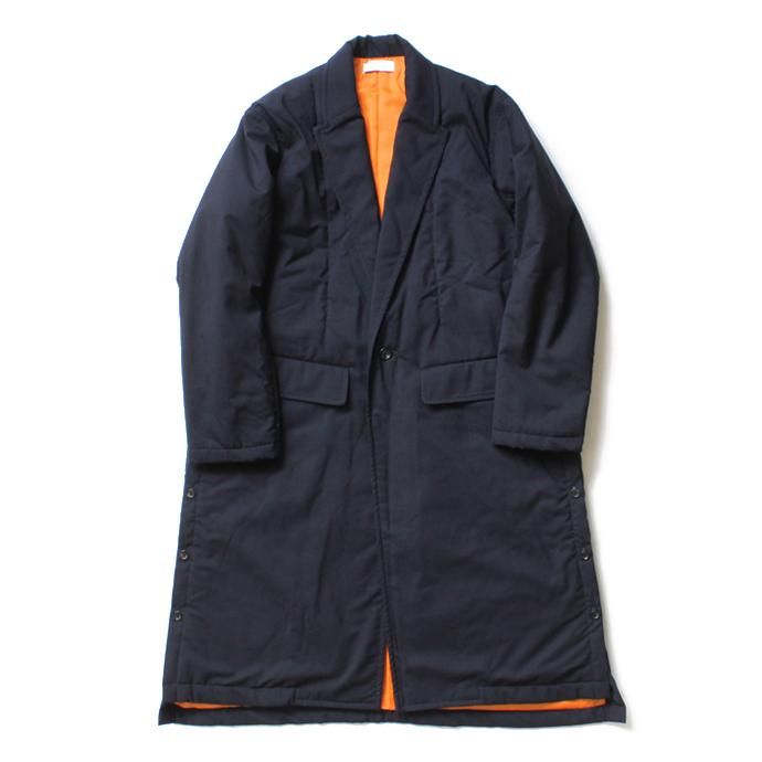 136327595 THEE(シー)/ WT-CO-02 padded gown coat 中綿入りガウンコート - Navy 01