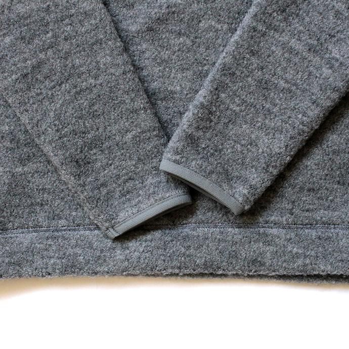 136524154 STILL BY HAND / CS0184 ウール混フリース ジップアッププルオーバー - Grey 02