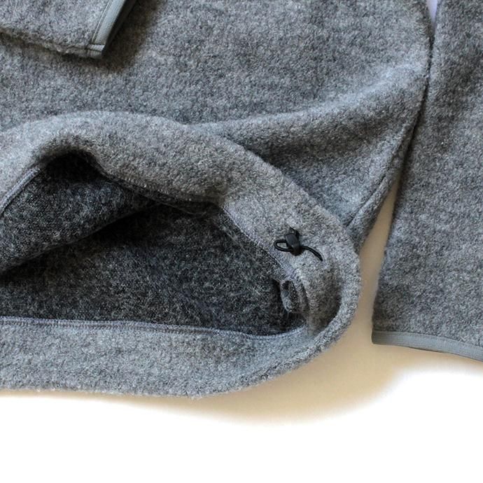 136524154 STILL BY HAND / CS0184 ウール混フリース ジップアッププルオーバー - Grey 02