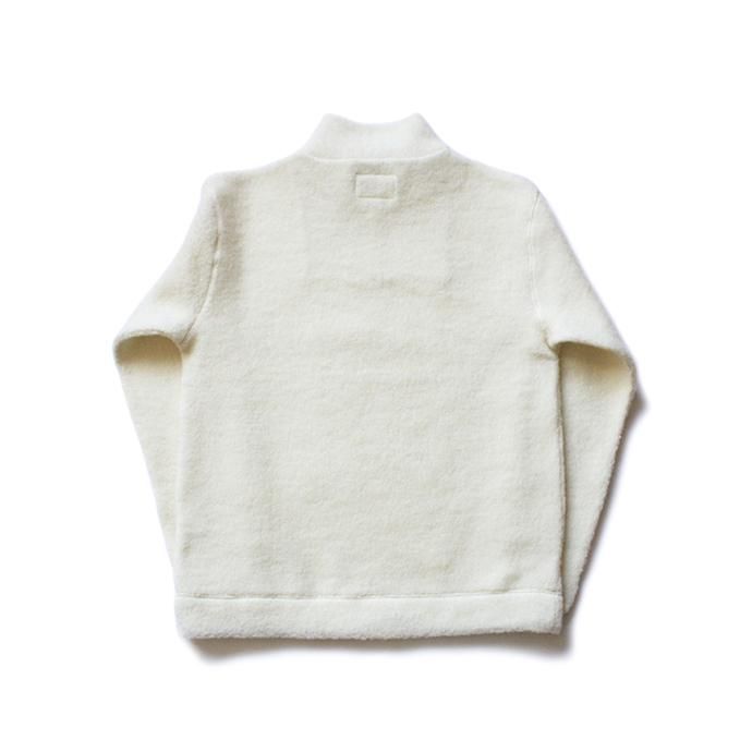 136524355 STILL BY HAND / CS0184 ウール混フリース ジップアッププルオーバー - Off White 02
