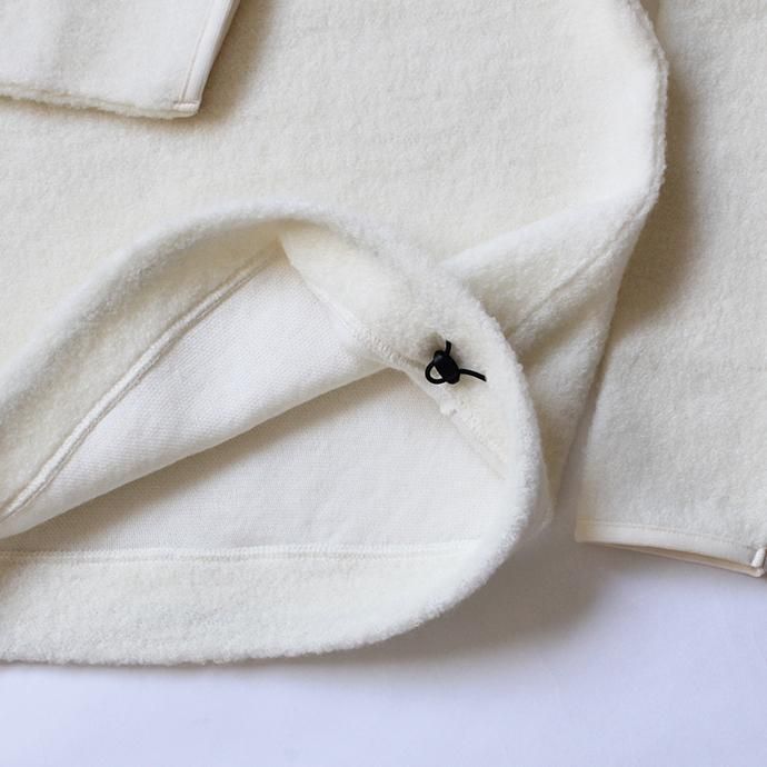 136524355 STILL BY HAND / CS0184 ウール混フリース ジップアッププルオーバー - Off White 02