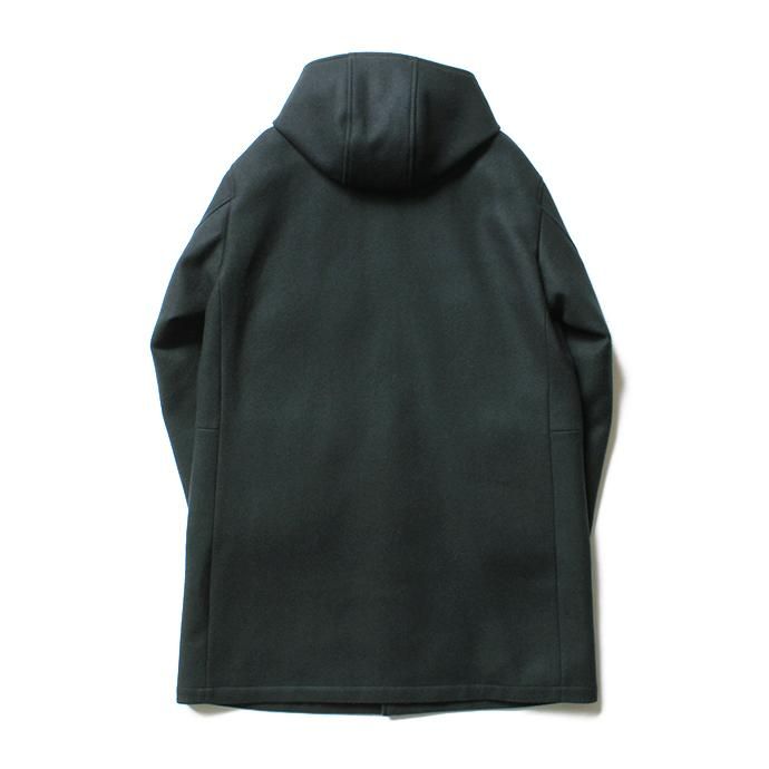 136904981 STILL BY HAND / CO0284 シンサレート中綿入り メルトンフーデッドコート - Green 02