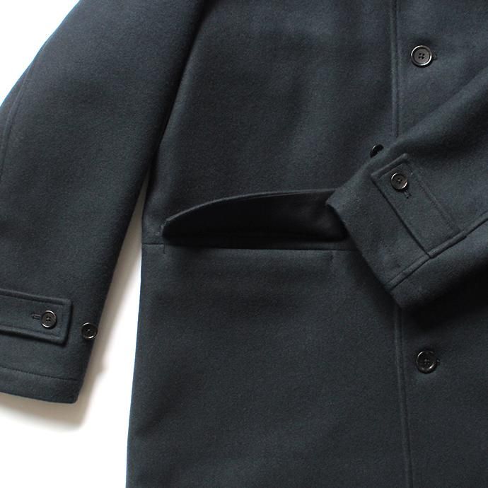 136904981 STILL BY HAND / CO0284 シンサレート中綿入り メルトンフーデッドコート - Green 02