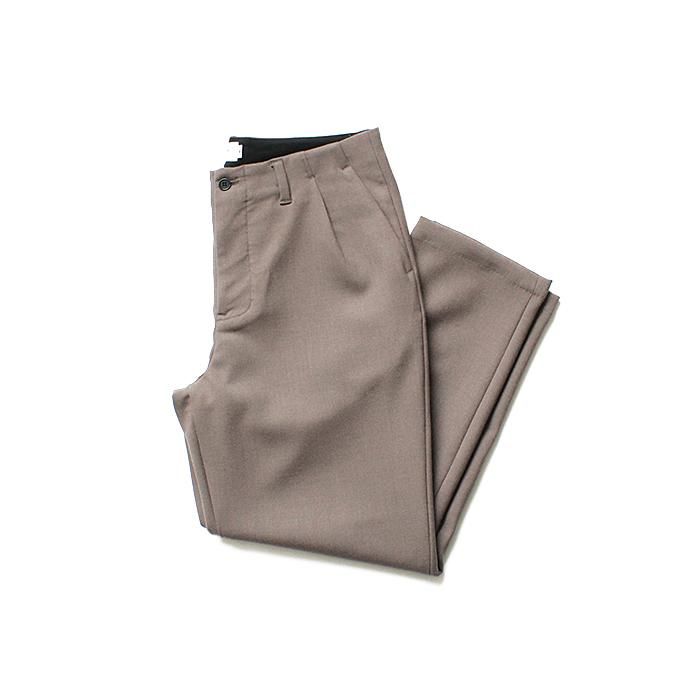 136996854 STILL BY HAND / PT0284 ウール混ダブルクロス ワンタックパンツ - Mocha Beige 02