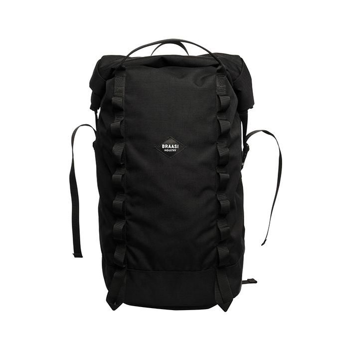 137060543 BRAASI INDUSTRY / HERTIL - 30L Black 耐水ロールトップバックパック 01