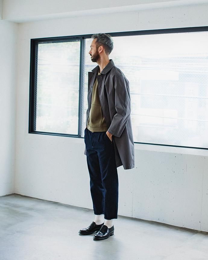 138567073 STILL BY HAND / CO0384 ボンディング素材 ステンカラーコート - Beige 02