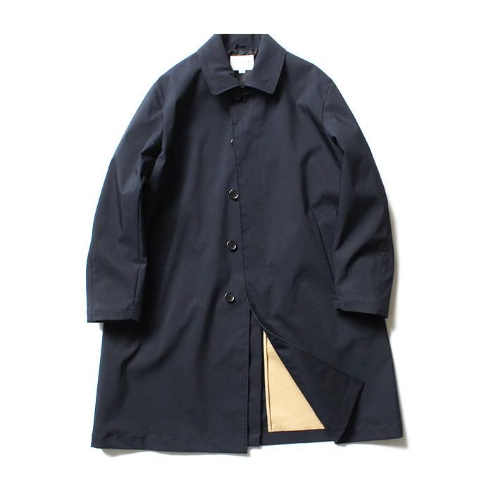 138567159 STILL BY HAND / CO0384 ボンディング素材 ステンカラーコート - Navy 02