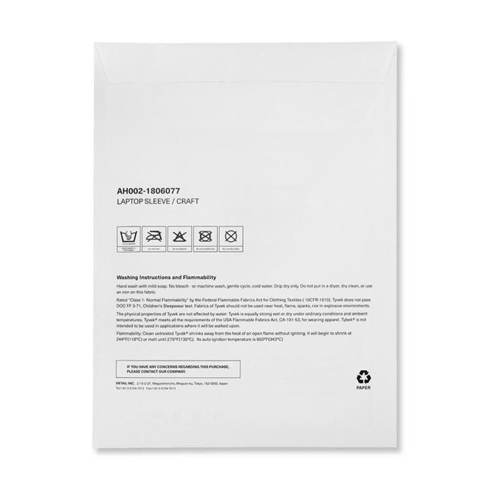 139102755 Anaheim Laptop Sleeve 13inch - White アナハイム ラップトップ スリーブ - 13インチ ホワイト 02