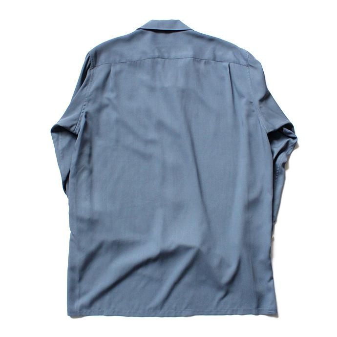 139489816 THEE(シー)/ open collar shirts. CV-SH-01-A レーヨンオープンカラーシャツ BLUE 02