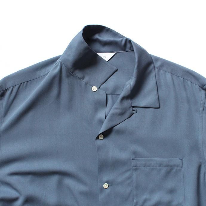 139489816 THEE(シー)/ open collar shirts. CV-SH-01-A レーヨンオープンカラーシャツ BLUE 02