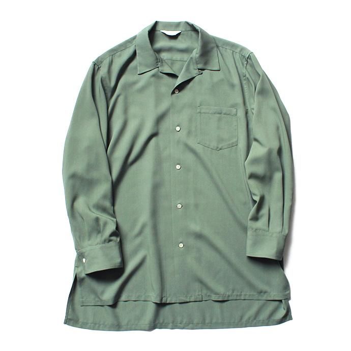139489949 THEE(シー)/ open collar shirts. CV-SH-01-A レーヨンオープンカラーシャツ GREEN 02