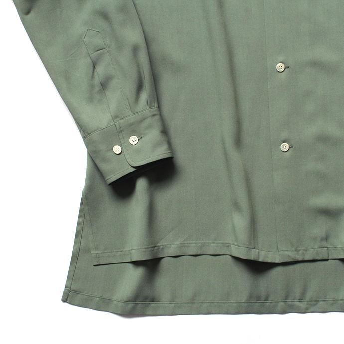 139489949 THEE(シー)/ open collar shirts. CV-SH-01-A レーヨンオープンカラーシャツ GREEN 02
