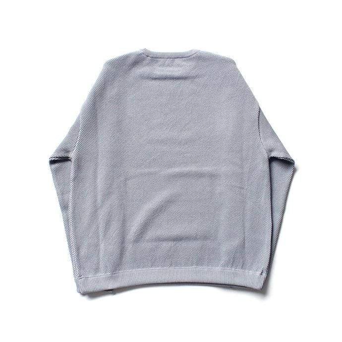 139875756 crepuscule / moss stitch L/S sweat 1901-001 L. Blue 鹿の子編みクルーネック ライトブルー 02