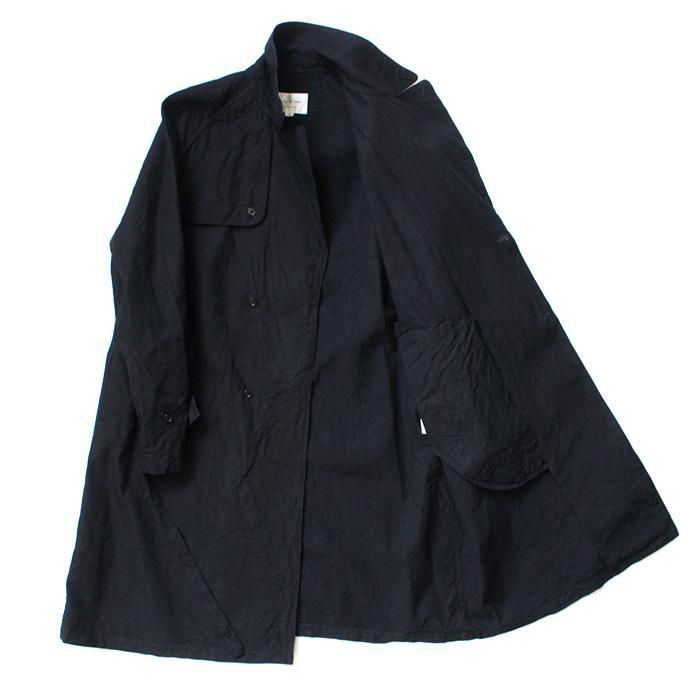 140155923 STILL BY HAND / CO0191 インディゴ/シルク セミダブルトレンチコート - Navy 02