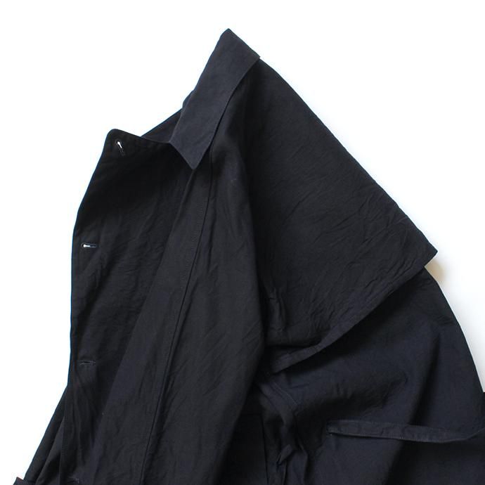 140155923 STILL BY HAND / CO0191 インディゴ/シルク セミダブルトレンチコート - Navy 02