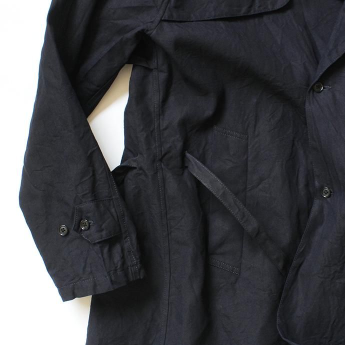 140155923 STILL BY HAND / CO0191 インディゴ/シルク セミダブルトレンチコート - Navy 02