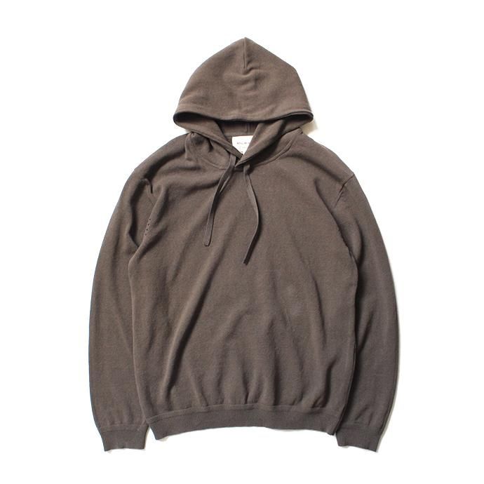 140159412 STILL BY HAND / KN0391 プルオーバー コットンニットパーカー - Brown 02
