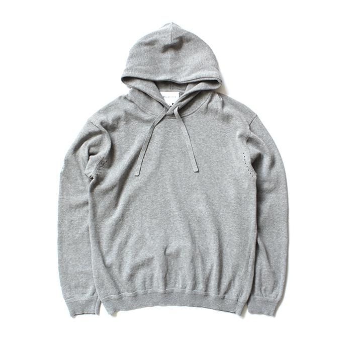140159549 STILL BY HAND / KN0391 プルオーバー コットンニットパーカー - Grey 02