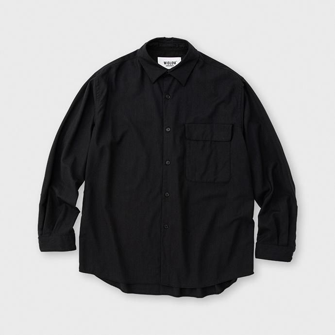 140983391 WISLOM / HENRI ベーシックシャツ - ROBE ブラック 01
