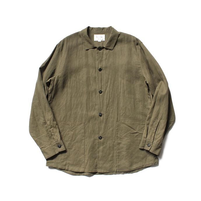141045778 STILL BY HAND / SH0291 レイヤード シャツジャケット - Olive 01