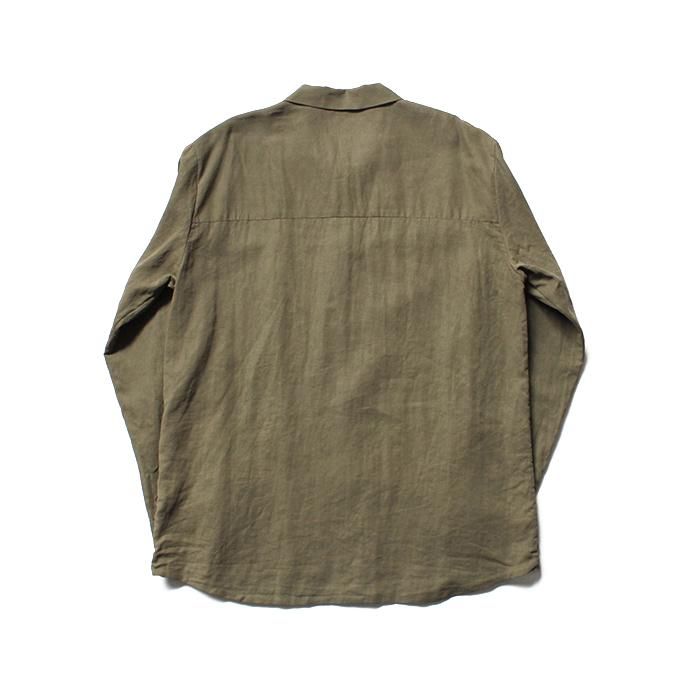 141045778 STILL BY HAND / SH0291 レイヤード シャツジャケット - Olive 02