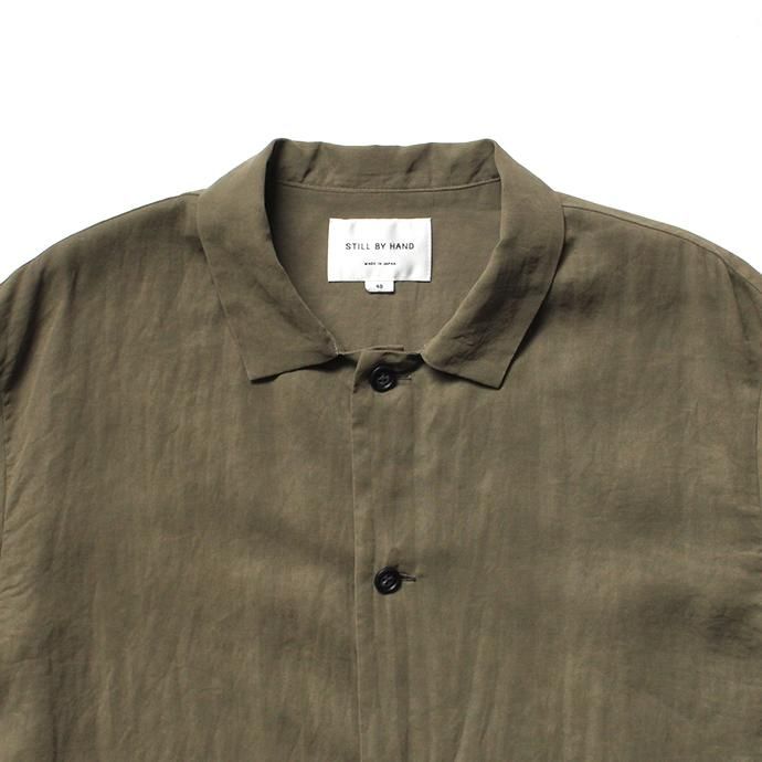 141045778 STILL BY HAND / SH0291 レイヤード シャツジャケット - Olive 02