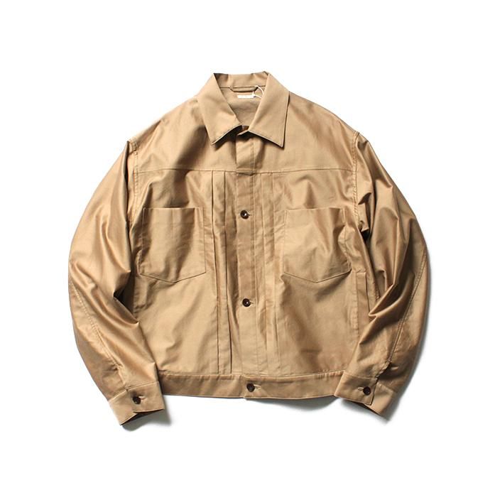 141065573 blurhms / Light Reversed Satin Short Jacket BHS-19SS016 - Beige 01