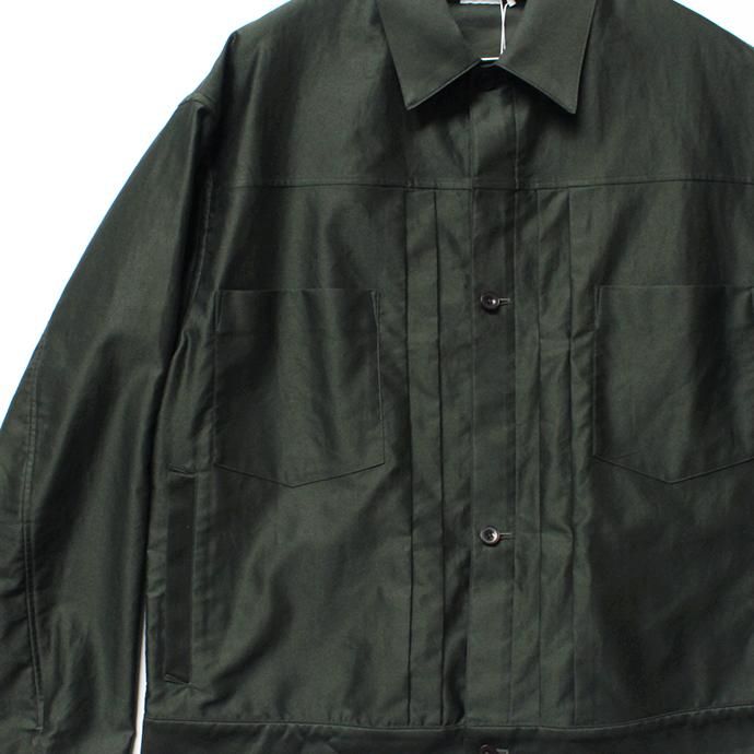 141065589 blurhms / Light Reversed Satin Short Jacket BHS-19SS016 - Deep Olive 02