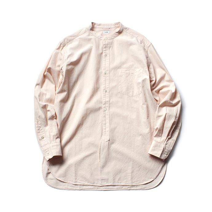 141065728 blurhms / Polish Chambray Band Collar Shirt L/S BHS-19SS019 - Light Pink 01