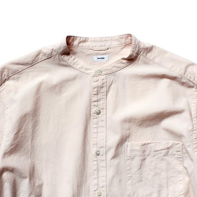 141065728 blurhms / Polish Chambray Band Collar Shirt L/S BHS-19SS019 - Light Pink 02