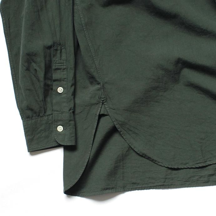 141065780 blurhms / Polish Chambray Band Collar Shirt L/S BHS-19SS019 - Deep Olive 02