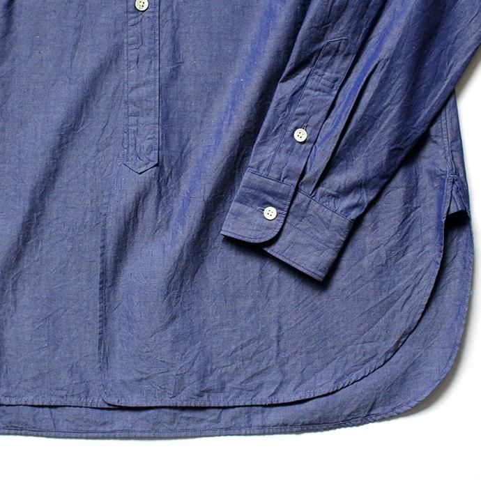 141065801 blurhms / Polish Chambray Band Collar Shirt L/S BHS-19SS019 - CHM-Navy<img class='new_mark_img2' src='//img.shop-pro.jp/img/new/icons47.gif' style='border:none;display:inline;margin:0px;padding:0px;width:auto;' /> 02