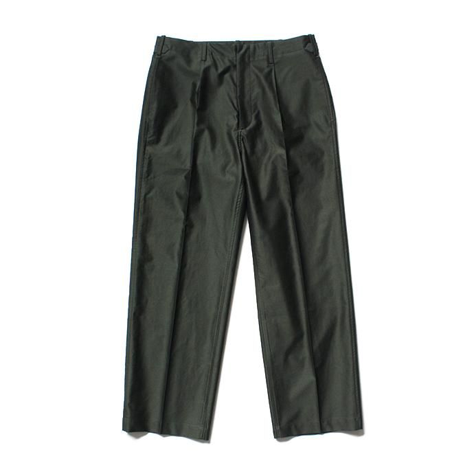 141066088 blurhms / Light Reversed Satin Slacks BHS-19SS015 - Deep Olive 01