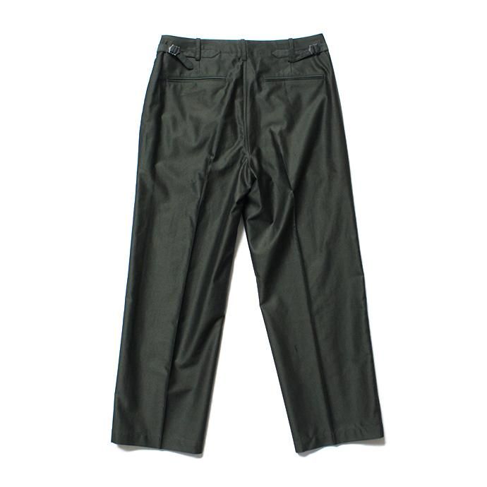 141066088 blurhms / Light Reversed Satin Slacks BHS-19SS015 - Deep Olive 02