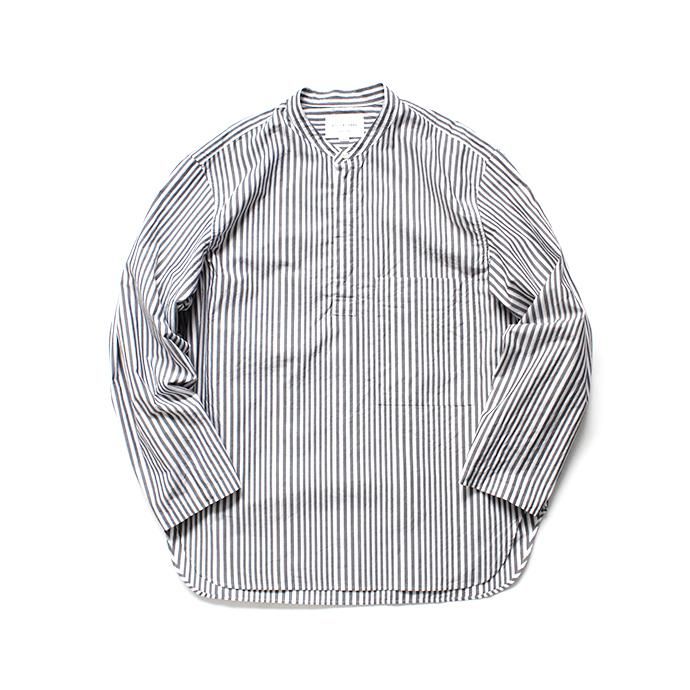 141304978 STILL BY HAND / SH0691 プルオーバーシャツ - Grey Stripe 01