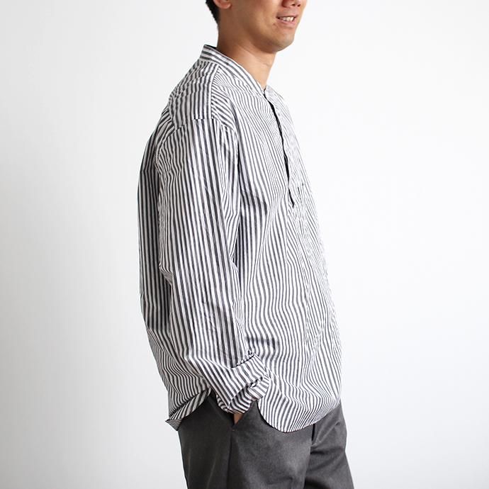 141304978 STILL BY HAND / SH0691 プルオーバーシャツ - Grey Stripe 02