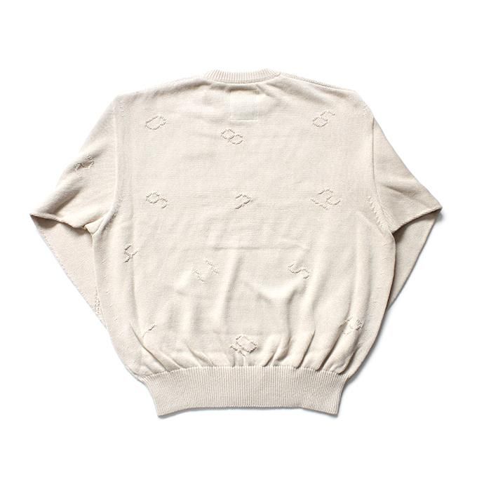 141327293 O-(オー)/ HOURS KNIT コットンニットクルーネックプルオーバー 19W-04 - White 02