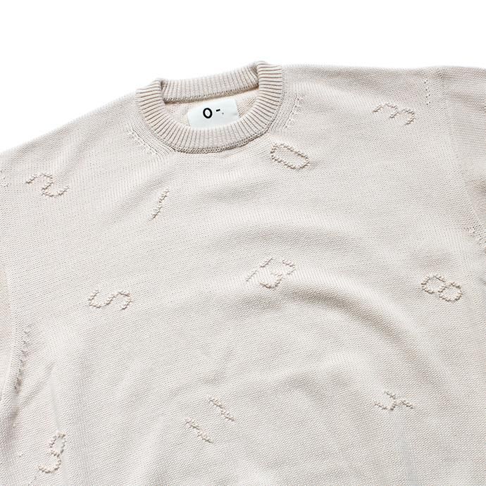 141327293 O-(オー)/ HOURS KNIT コットンニットクルーネックプルオーバー 19W-04 - White 02