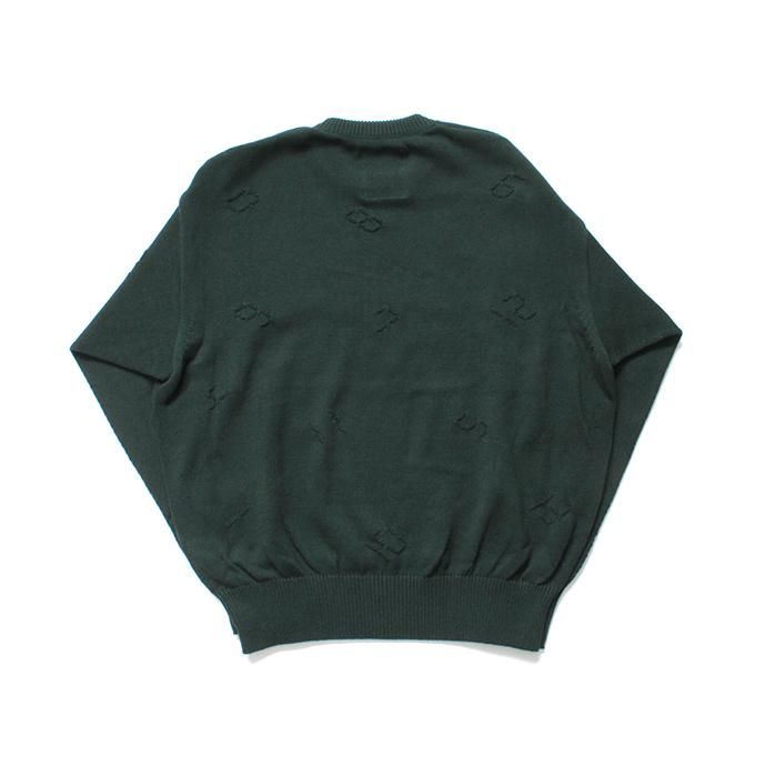 141327319 O-(オー)/ HOURS KNIT コットンニットクルーネックプルオーバー 19W-04 - Green 02