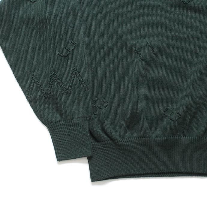 141327319 O-(オー)/ HOURS KNIT コットンニットクルーネックプルオーバー 19W-04 - Green 02
