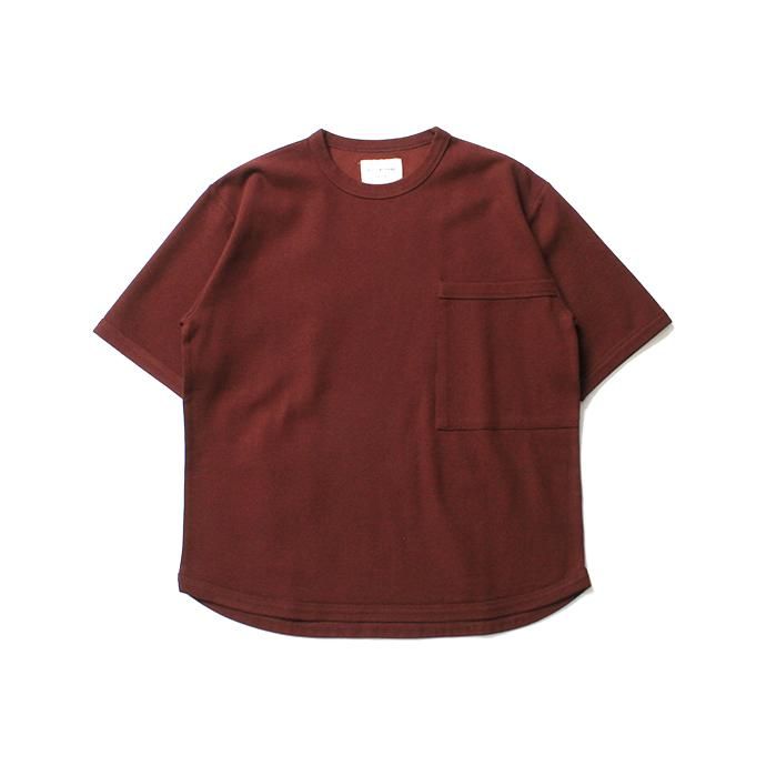 141384617 STILL BY HAND / CS0591 ビッグポケットTシャツ - Wine 01