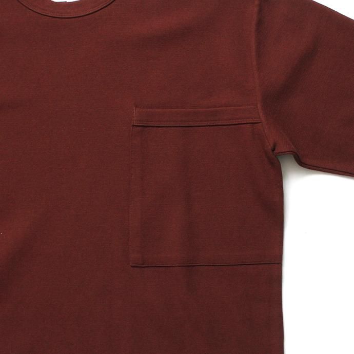 141384617 STILL BY HAND / CS0591 ビッグポケットTシャツ - Wine 02